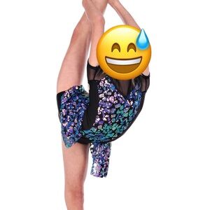 A Wish come True // Kids dancewear with Black and Iridescent Sequins